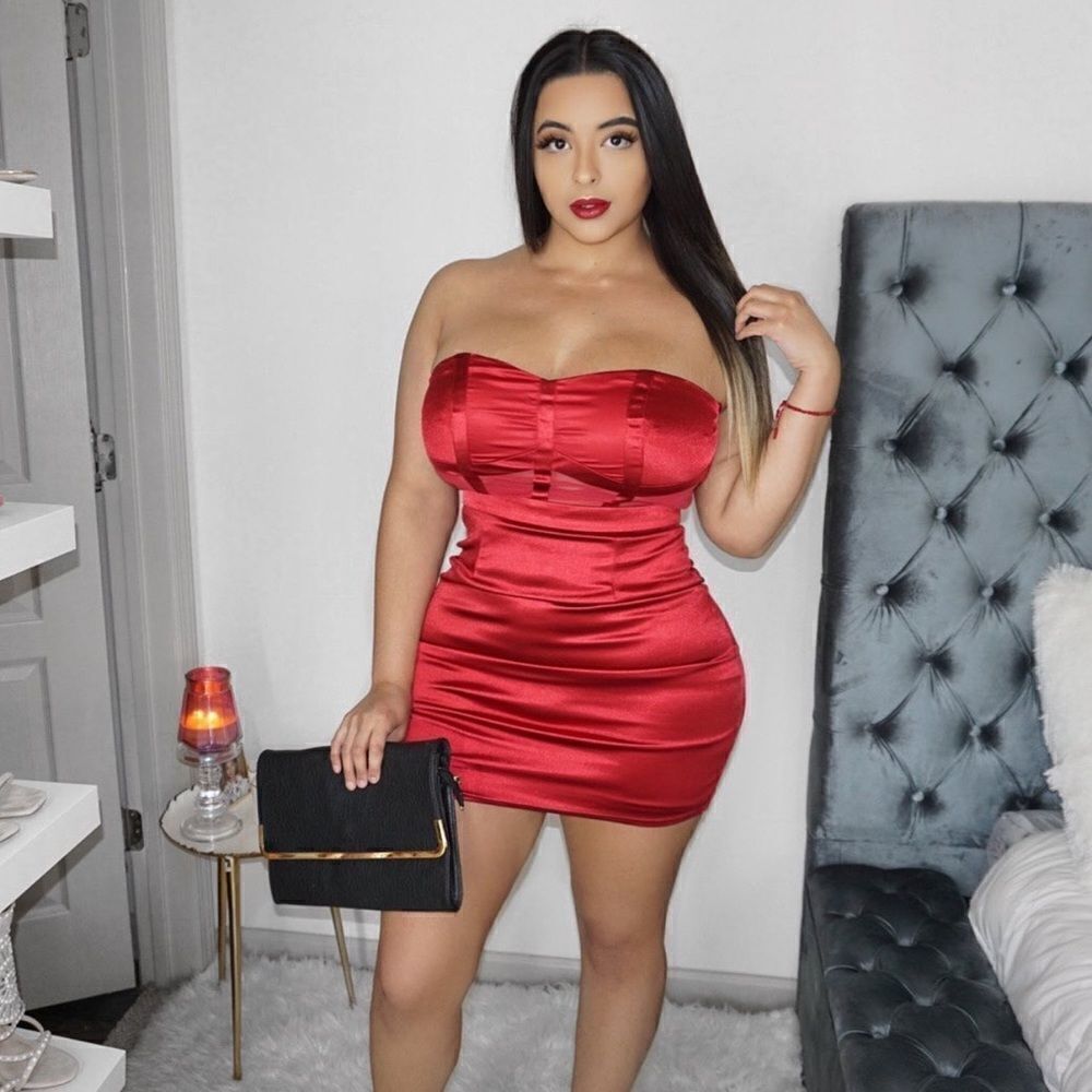 FN Exciting And Enticing Satin Mini Dress